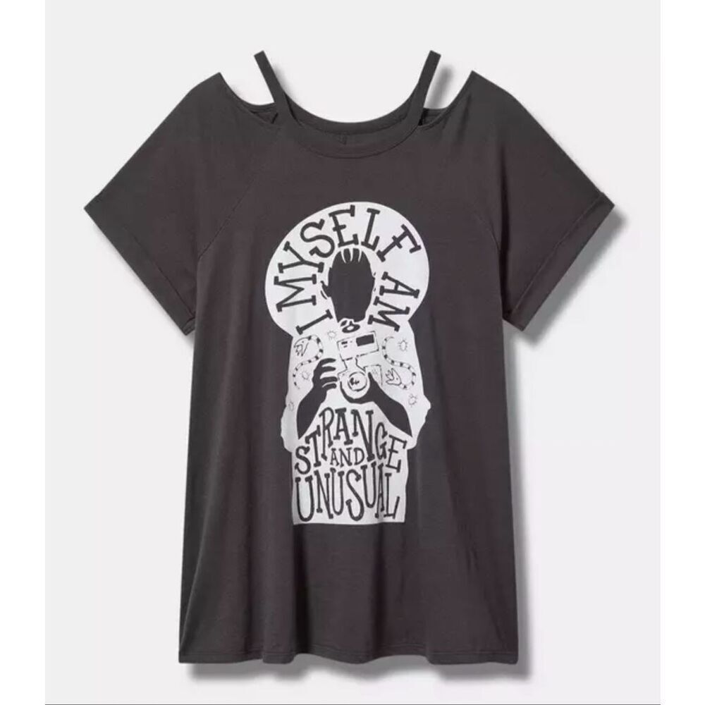Torrid x beetlejuice  plus size 2 off the shoulder boatneck Jersey Tee shirt top
